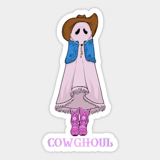 Cowgirl ghost Sticker